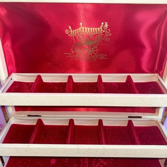 Excellent Vintage 1950s Tiered Jewelry Box - Picture 5 of 11